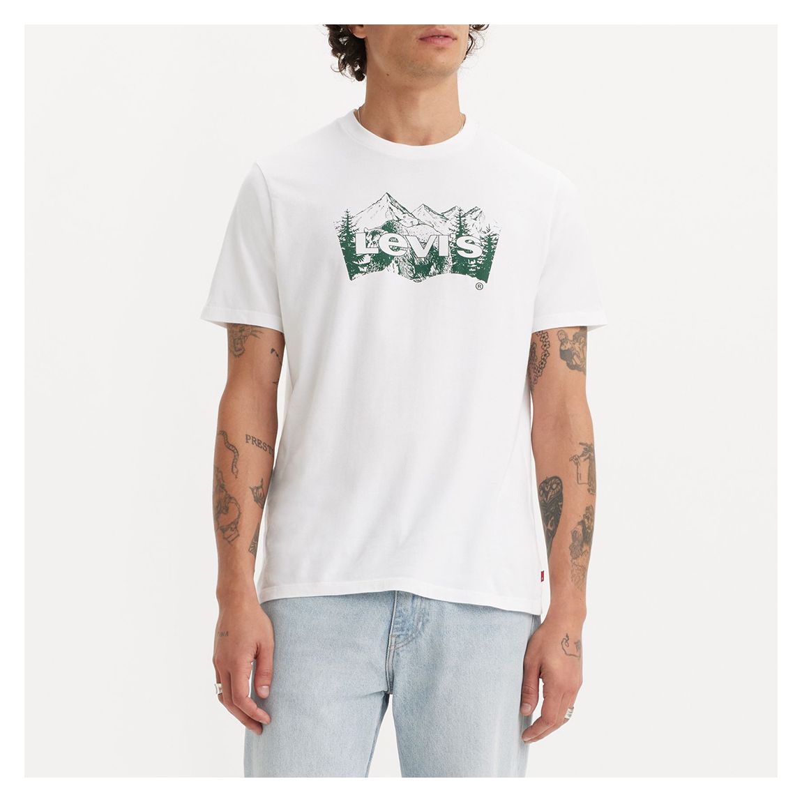 White Graphic Cotton T-Shirt main product photo