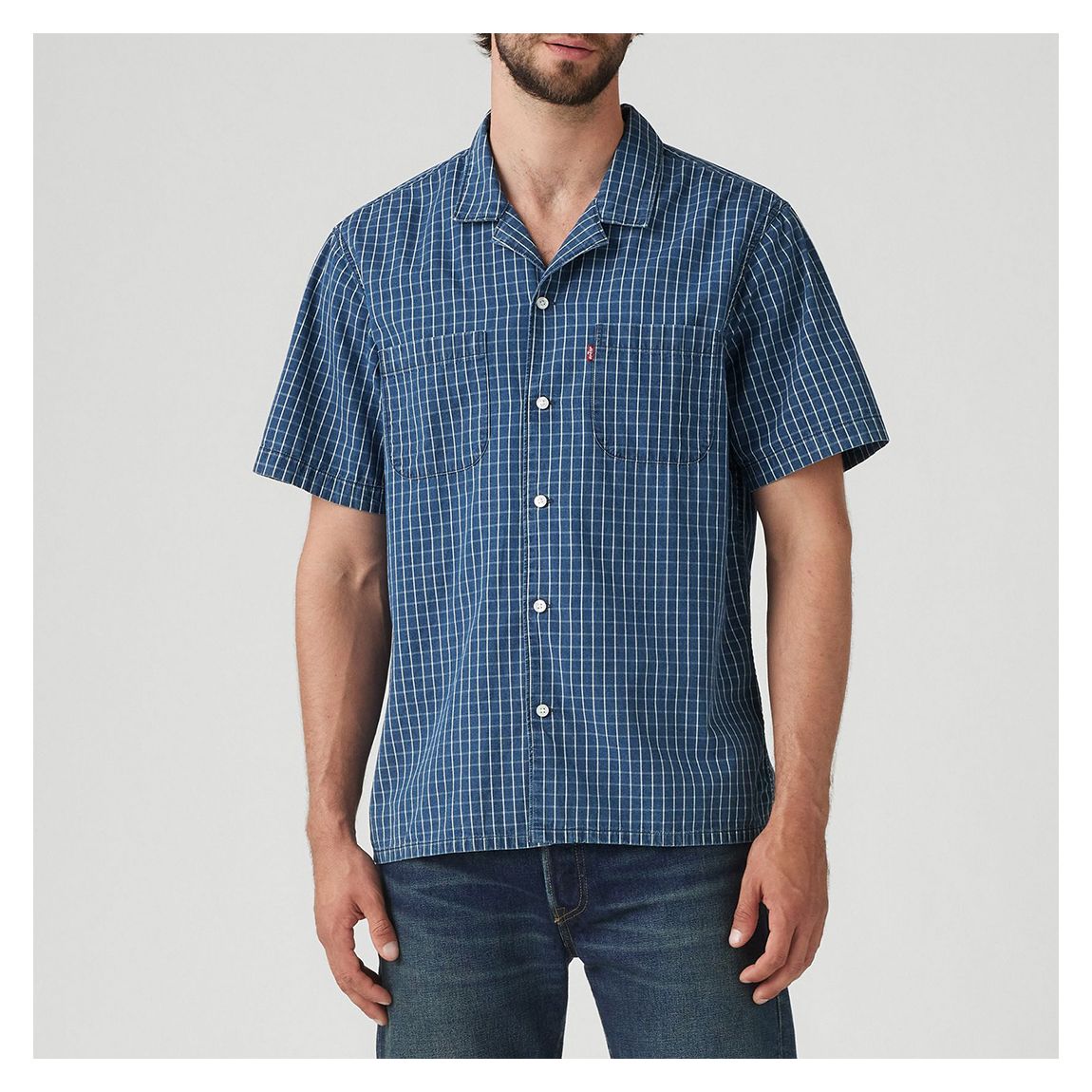 Blue/ White Check Cotton Shirt main product photo