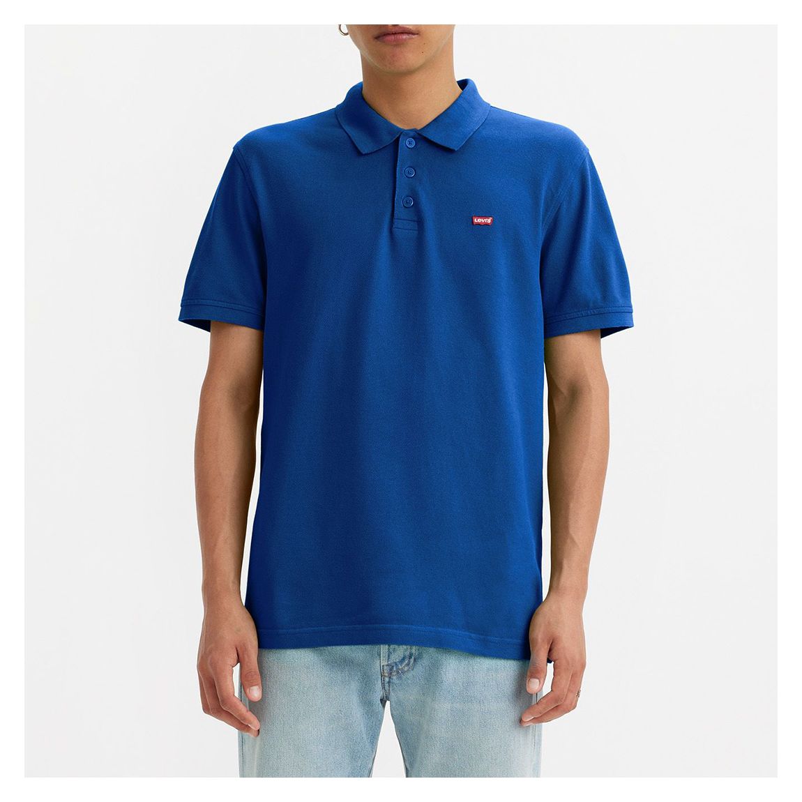 Blue Pique Polo Shirt main product photo