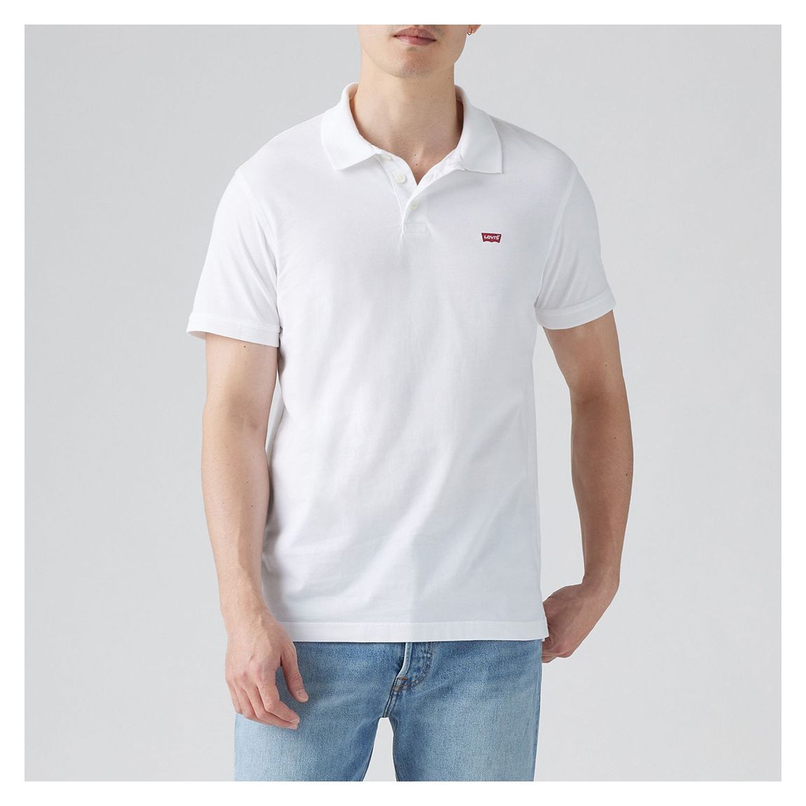 White Cotton Polo Shirt main product photo