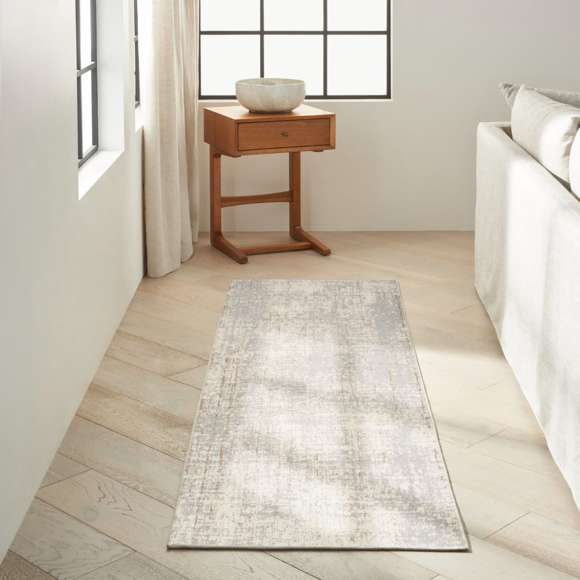 Rush Grey 221cm x 69cm Rug main product photo