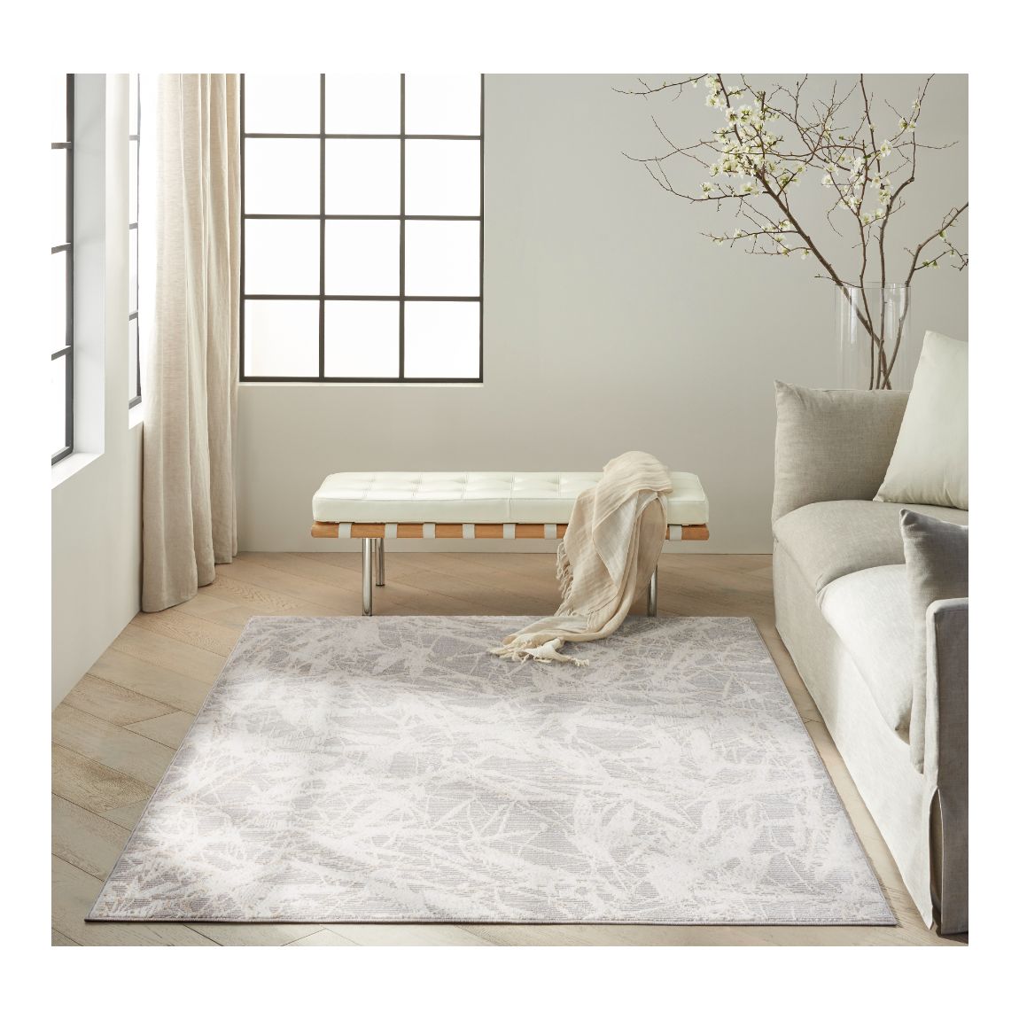 Rush Grey Ivory 221cm x 160cm Rug main product photo