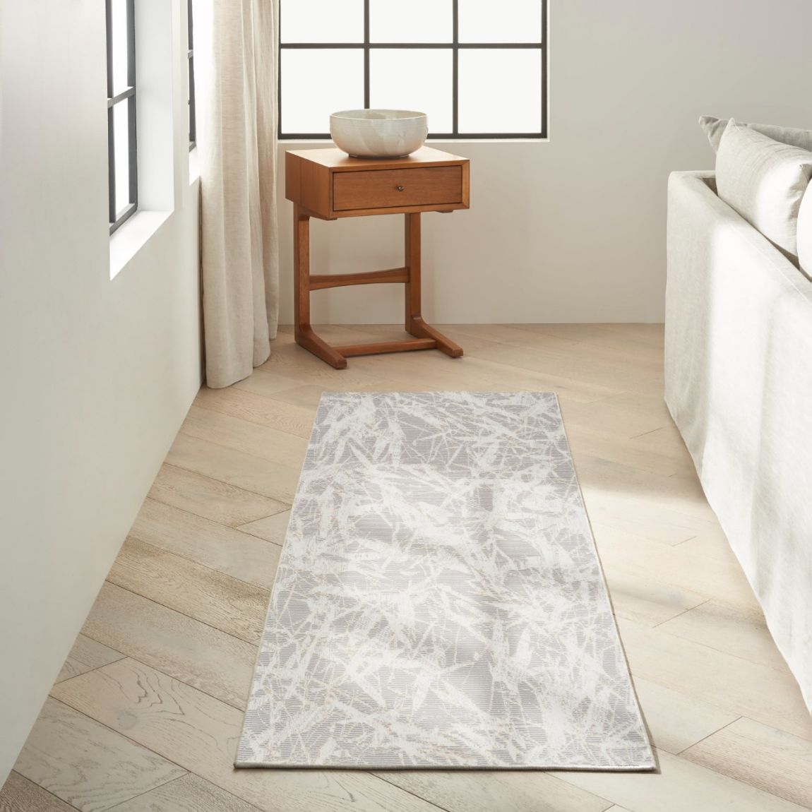 Rush Grey Ivory 221cm x 69cm Rug main product photo
