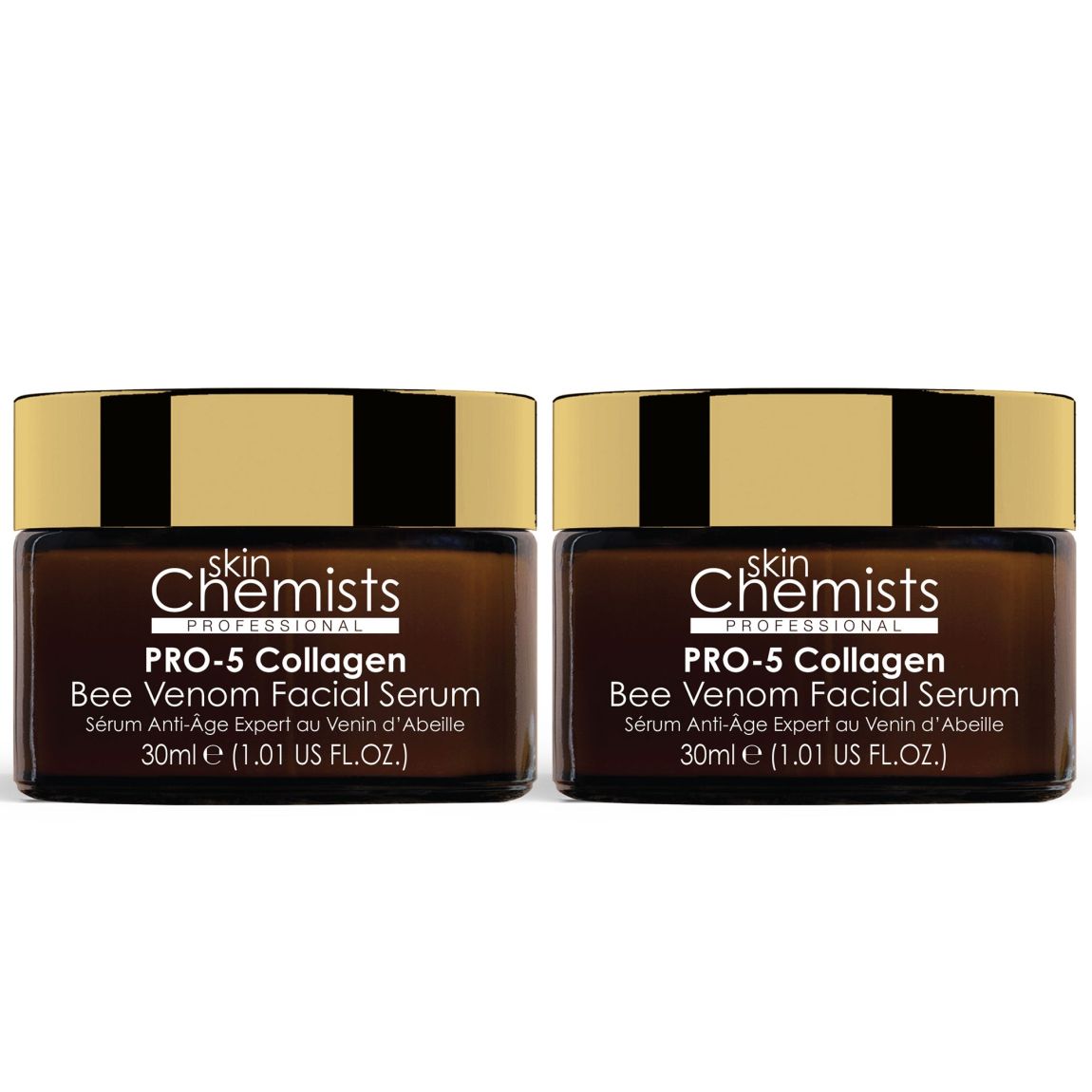 skinChemists Pro-5 Collagen Bee Venom Facial Serum 30ml x 2 Duo Pack main product photo
