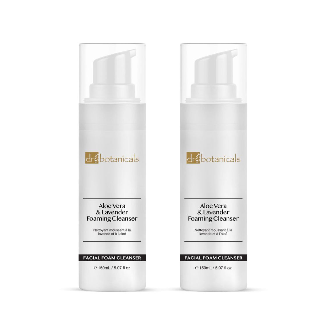 Dr Botanicals Aloe Vera & Lavender Facial Foaming Cleanser 150ml x 2 Duo Pack main product photo