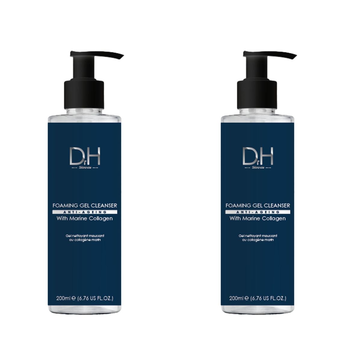 Dr H Foaming Gel Cleanser with Marine Collagen 120ml x 2 Duo Pack main product photo