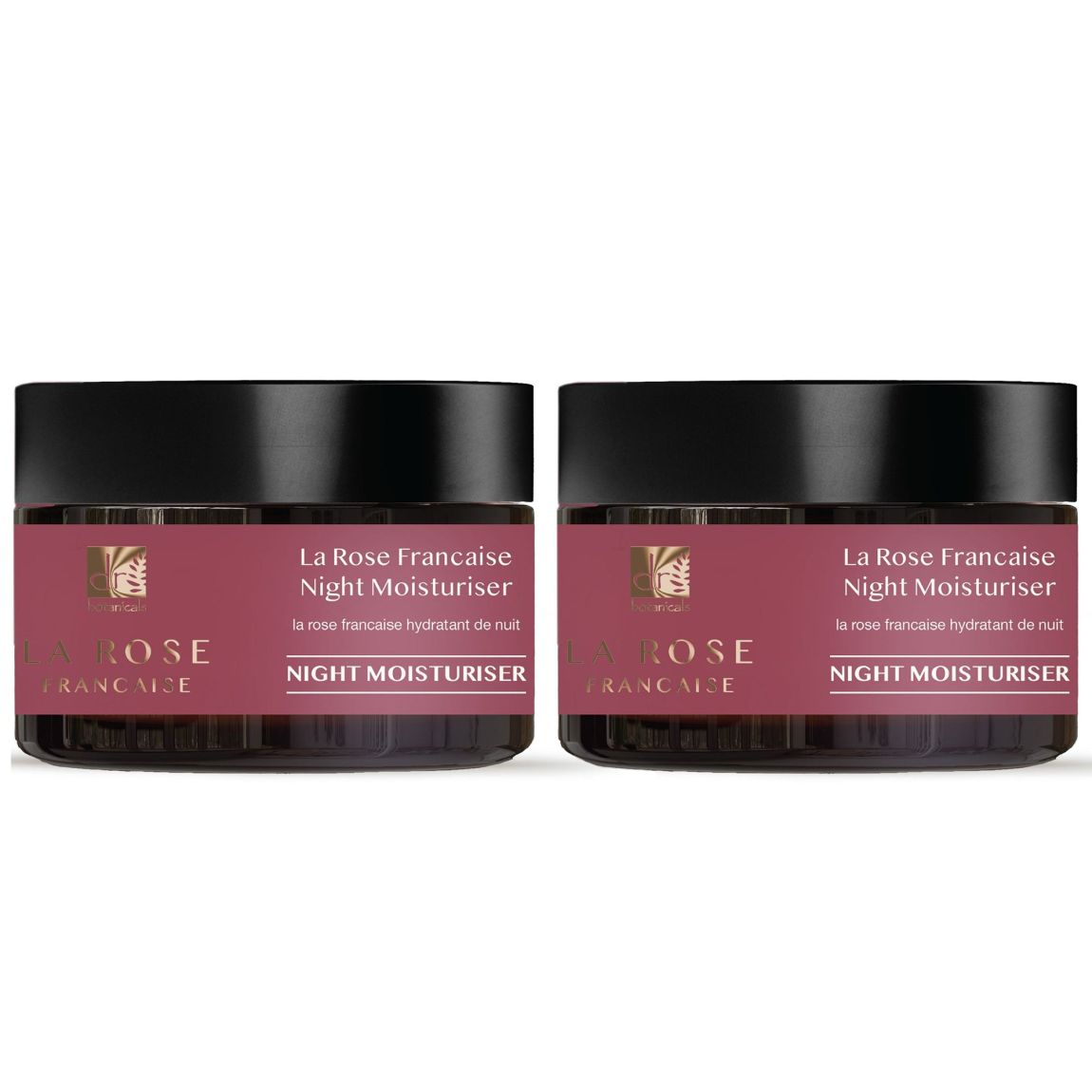 Dr Botanicals La Rose Française Night Moisturiser 50ml x 2 Duo Pack main product photo