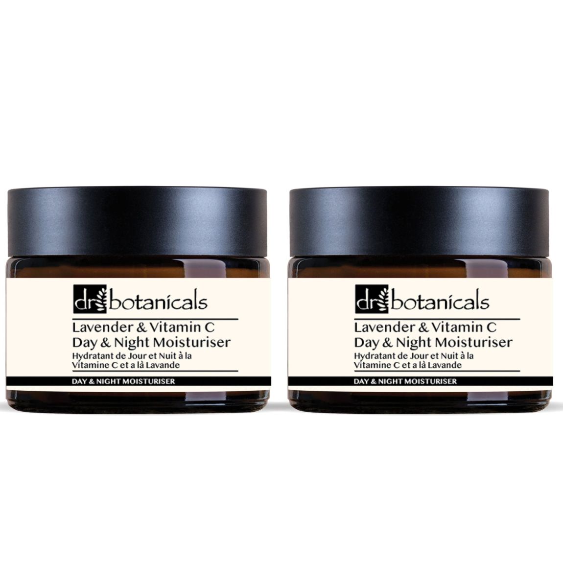 Dr Botanicals Lavender & Vitamin C Day & Night Moisturiser 50ml x 2 Duo Pack main product photo
