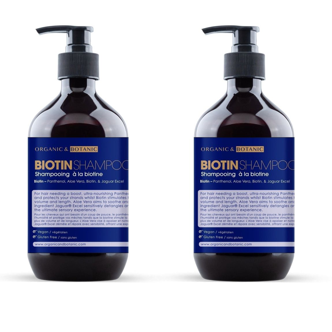 Organic & Botanic Biotin Conditioner 500ml x 2 Duo Pack main product photo