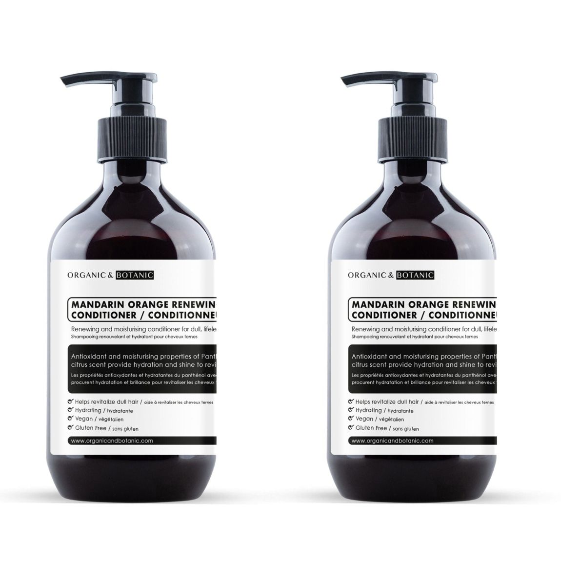 Organic & Botanic Mandarin Orange Renewing Conditioner 500ml x 2 Duo Pack main product photo