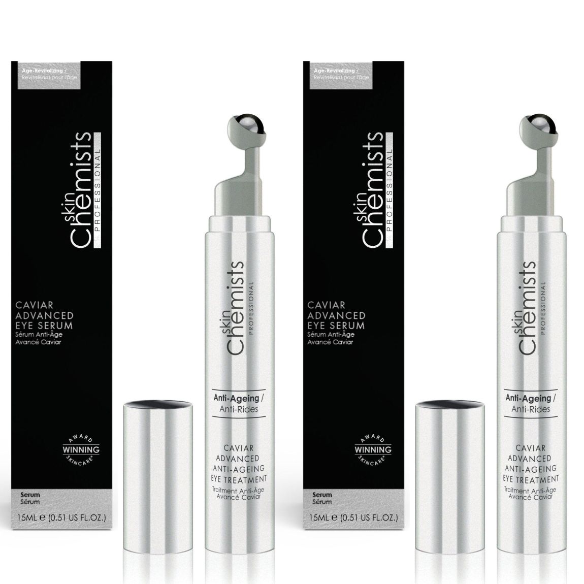 skinChemists Caviar Advanced Anti-Ageing Eye Treatment 15ml x 2 Duo Pack main product photo