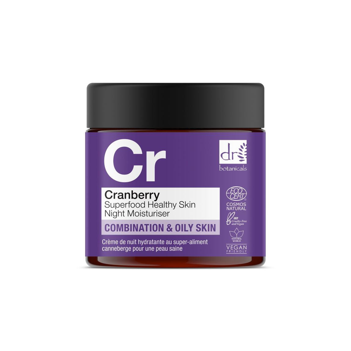 Dr Botanicals Cranberry Superfood Healthy Skin Night Moisturiser 60ml main product photo