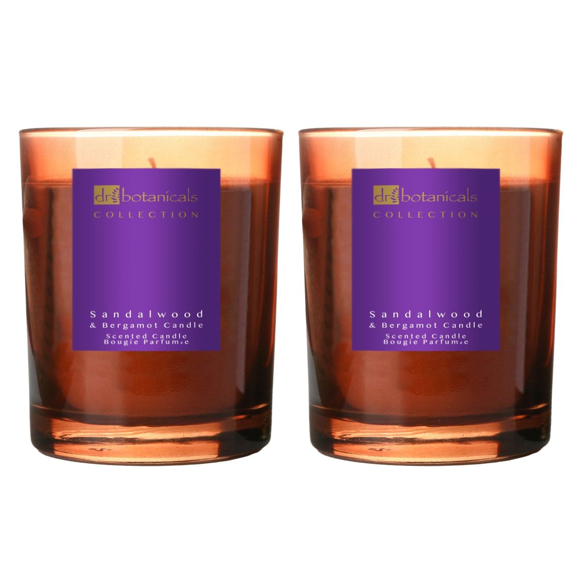 Dr Botanicals Sadalwood Bergamont Candle 200g x 2 Duo Pack main product photo