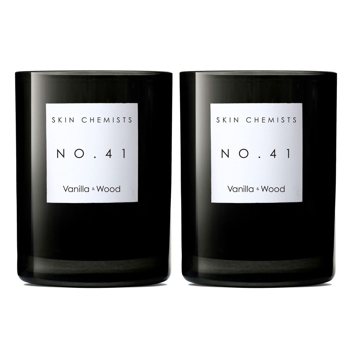 skinChemists No.41 Vanilla & Wood Candle 200g x 2 Duo Pack main product photo