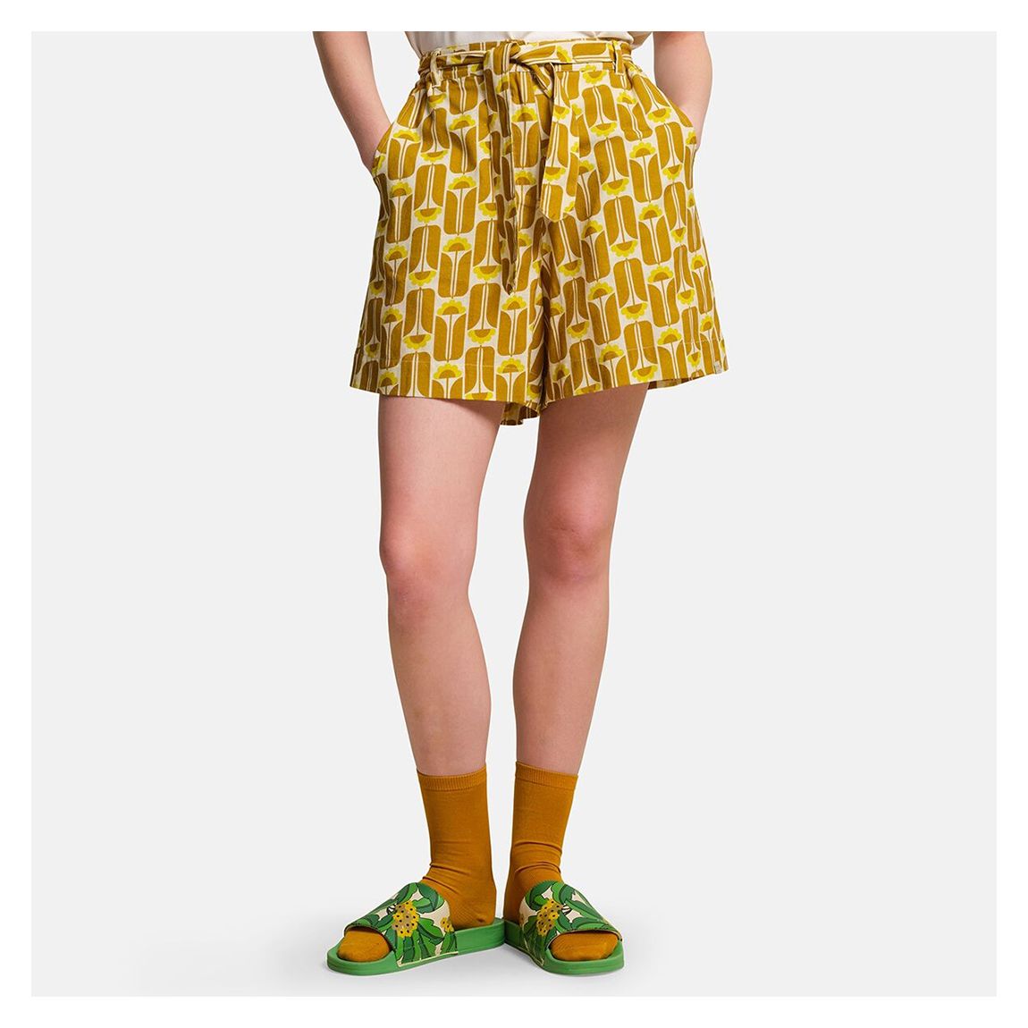 Yellow Printed Orla Kiely Summer Shorts main product photo