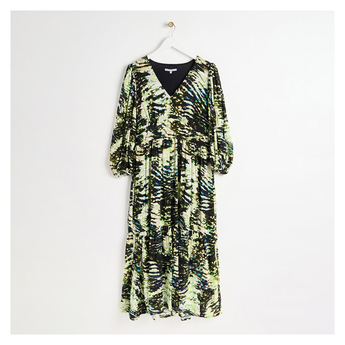 Green Terrain Textured Midi Dress main product photo