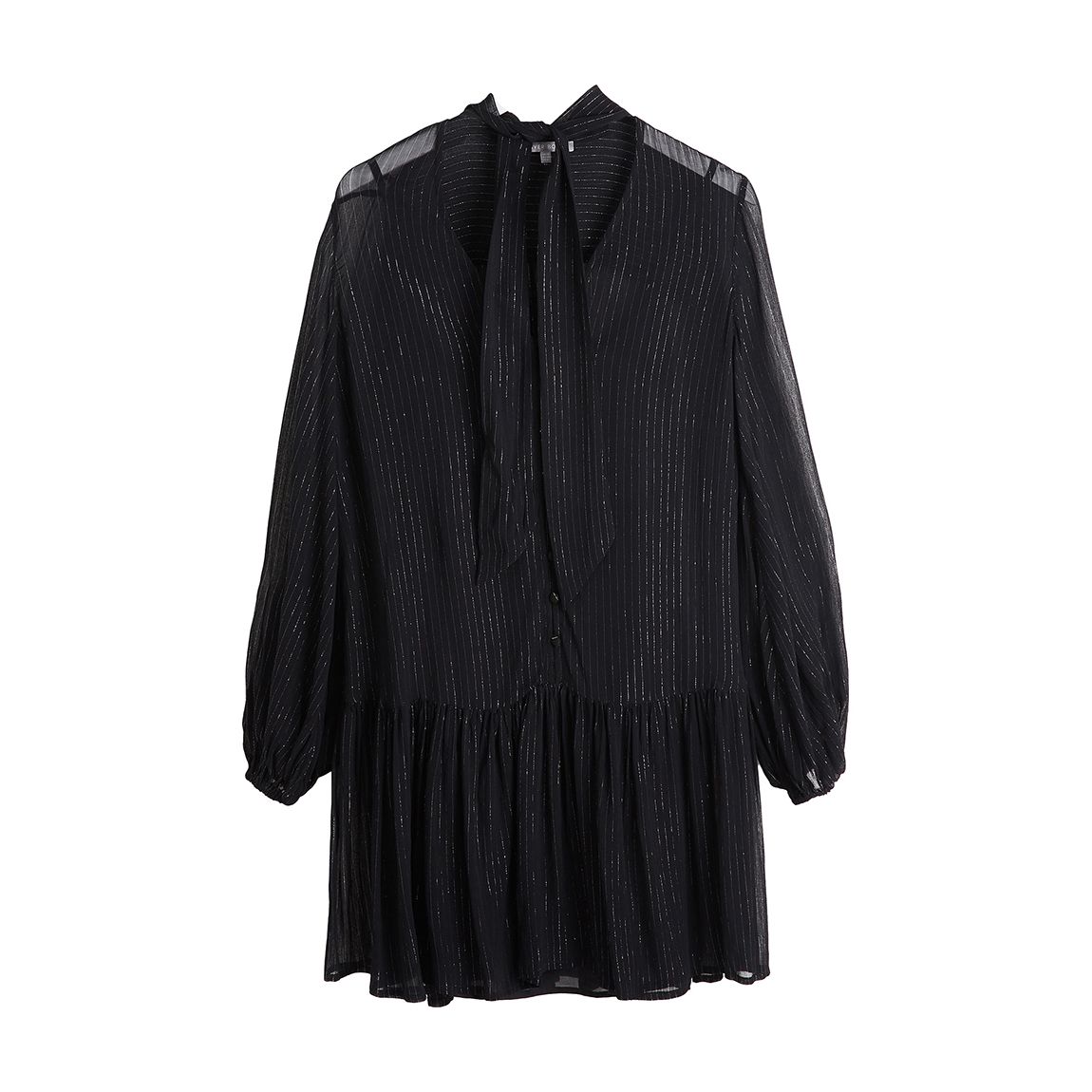 Navy/ Black Metallic Stripe Mini Dress main product photo