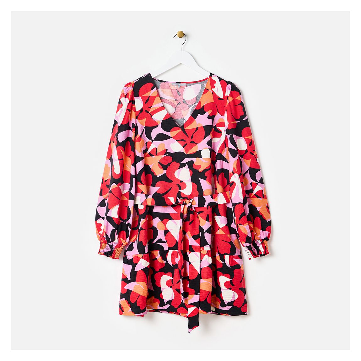 Pink Augie Print Mini Dress main product photo