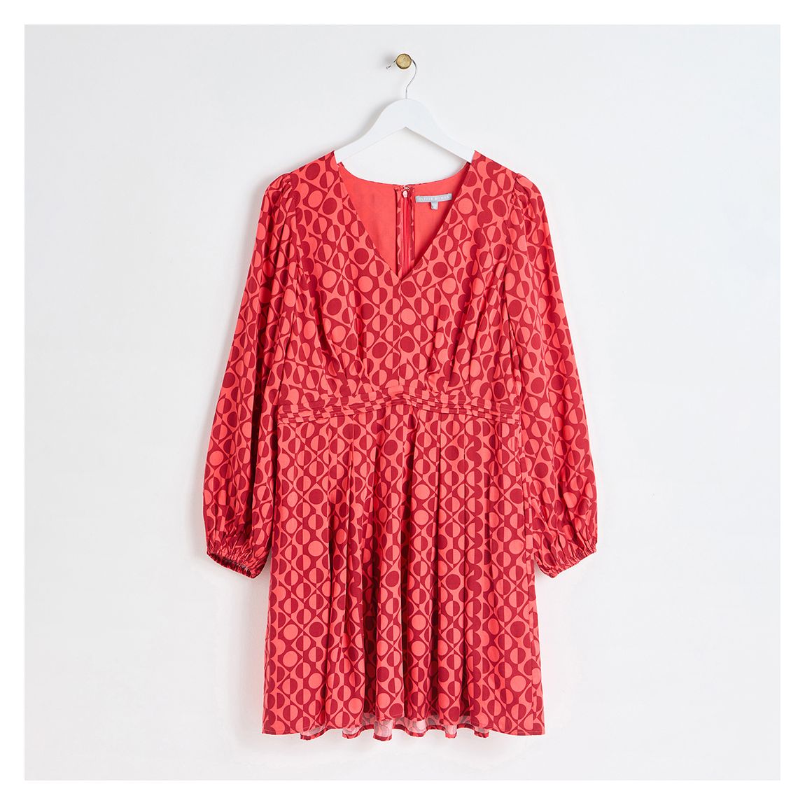 Pink Playful Geo Print Mini Dress main product photo