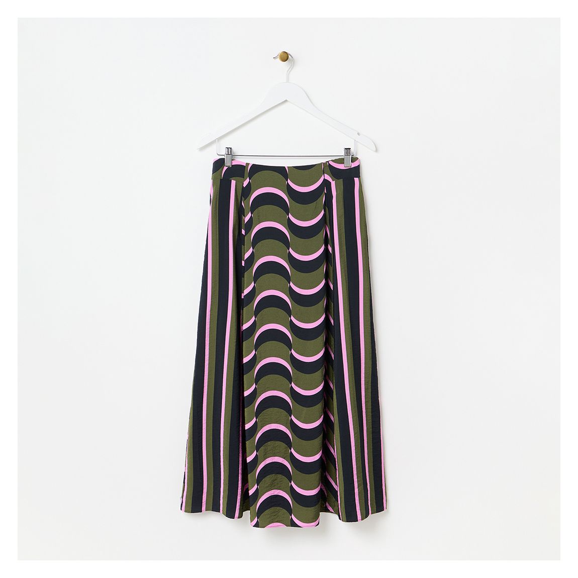 Green Wave Geo Midaxi Skirt main product photo