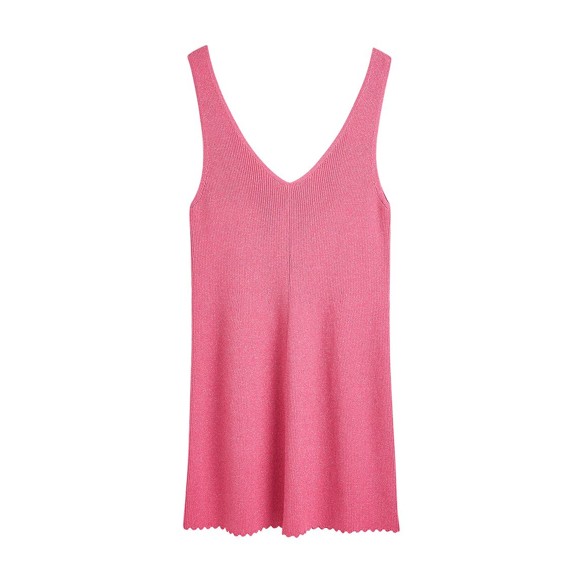 Pink Sparkle Scallop Detail Dress main product photo