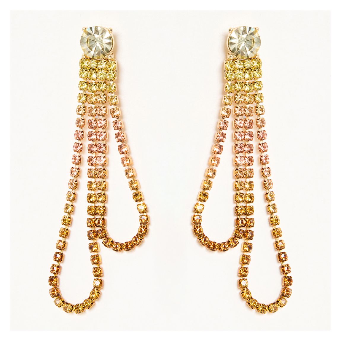 Gold Maurea Statement Loop & Tassel Drop Earrings main product photo