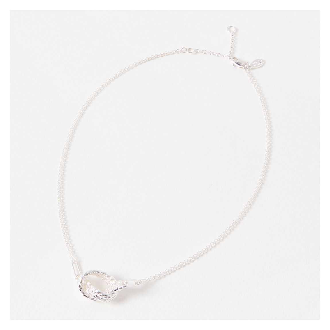 Silver Suzie Twisted Rope Pendant Necklace main product photo