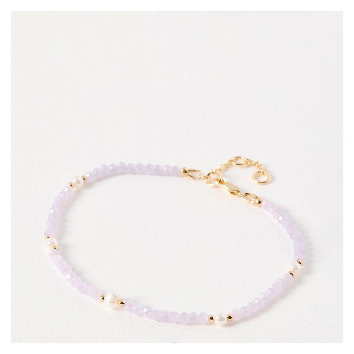 Gold Isabella Purple Beaded & Pearl Bracelet main product photo