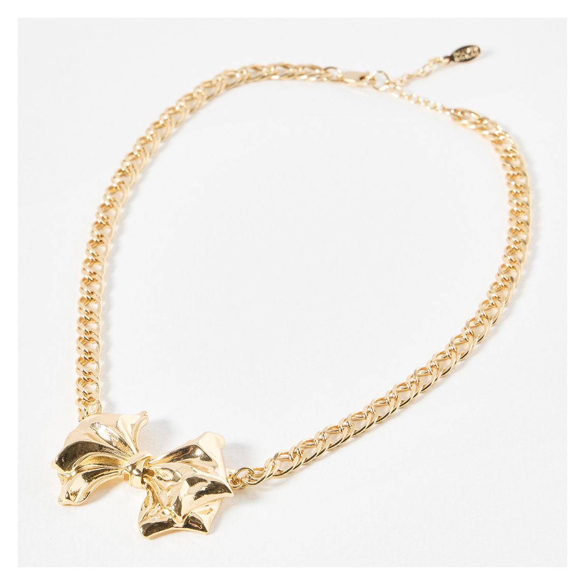 Gold Misha Chunky Bow Statement Necklace main product photo