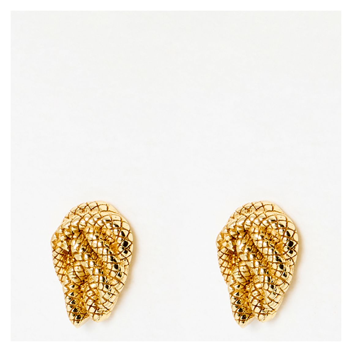 Gold Erin Knotted Rope Casting Stud Earrings main product photo