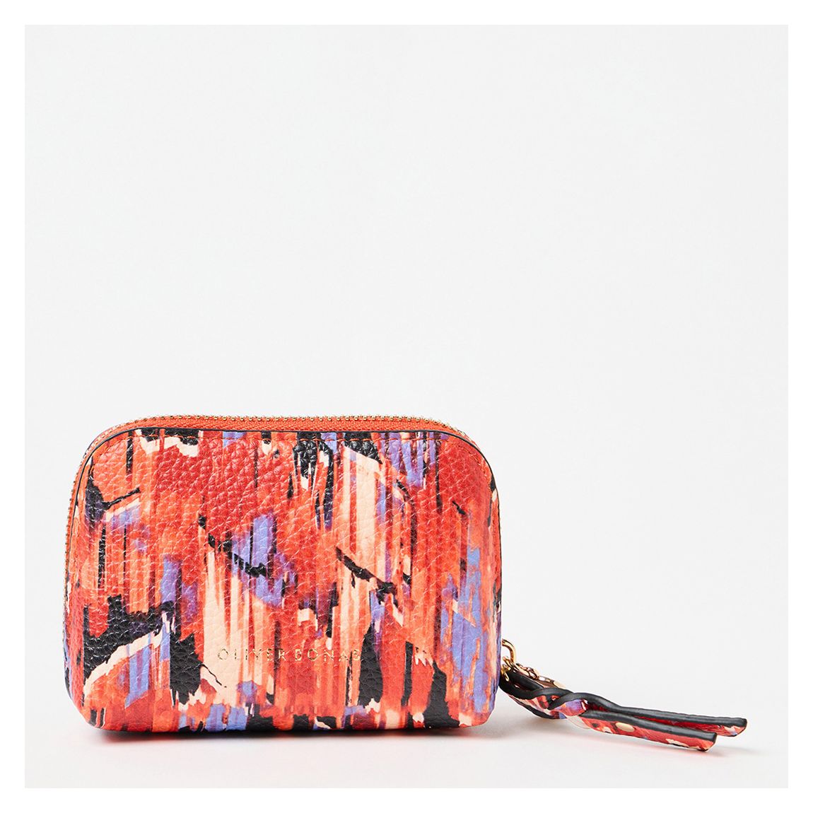 Red Holly Abstract Zipped Coin Purse main product photo