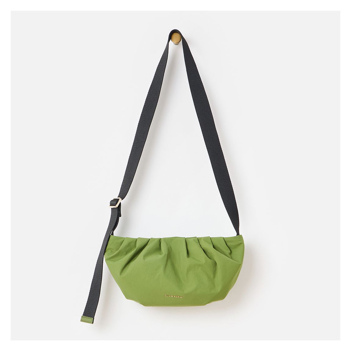 Green Ava Gathered Belt Bag Medium main product photo