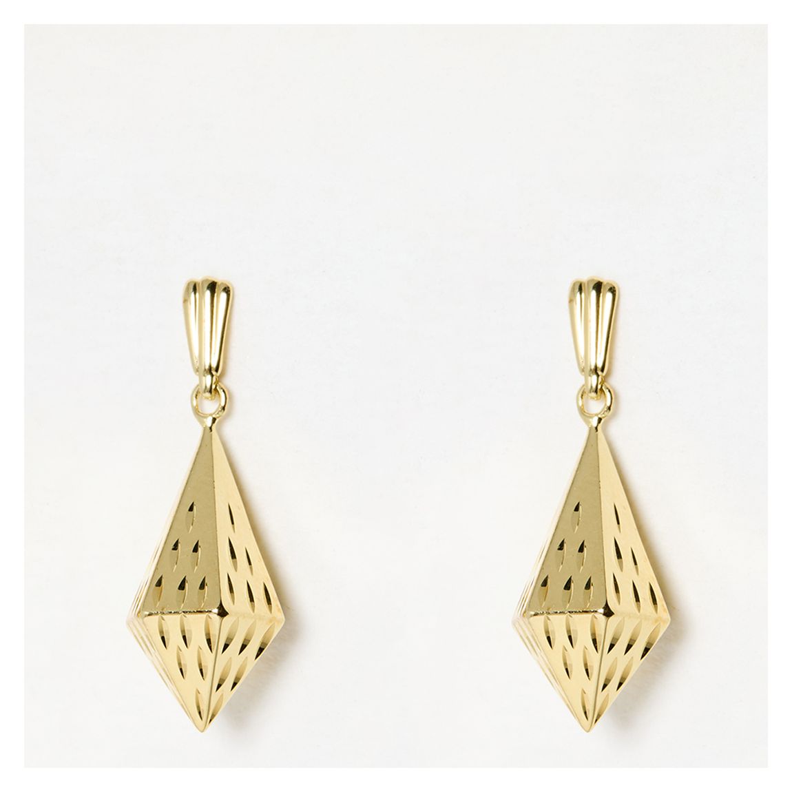 Gold Fae Facet Form Double Drop Earrings main product photo