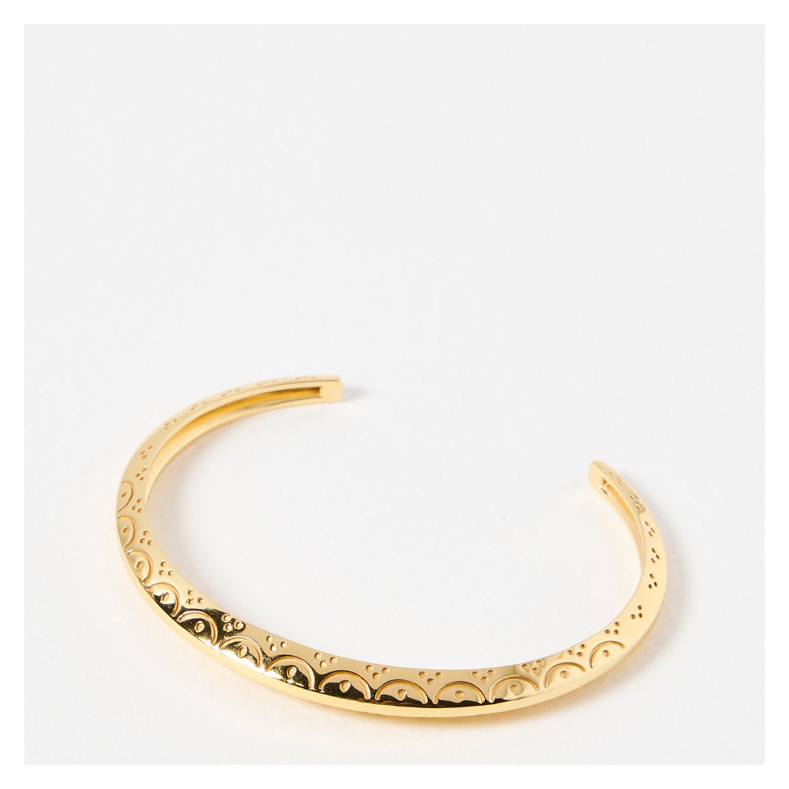 Gold Susan Scalloped Engraved Bangle main product photo