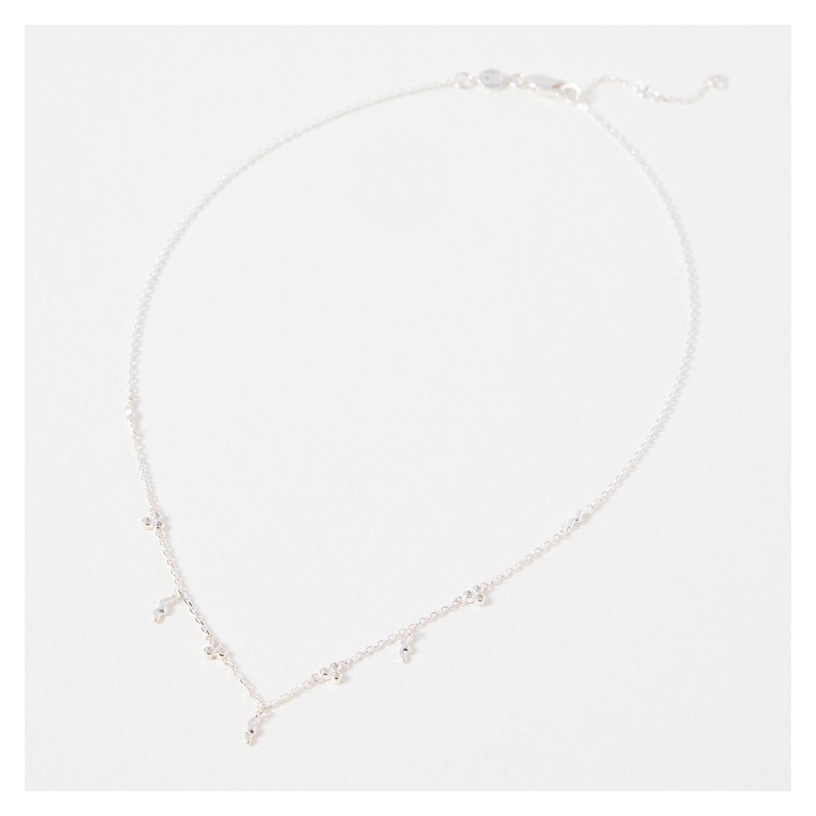 Silver Martha Molten Charm Necklace main product photo