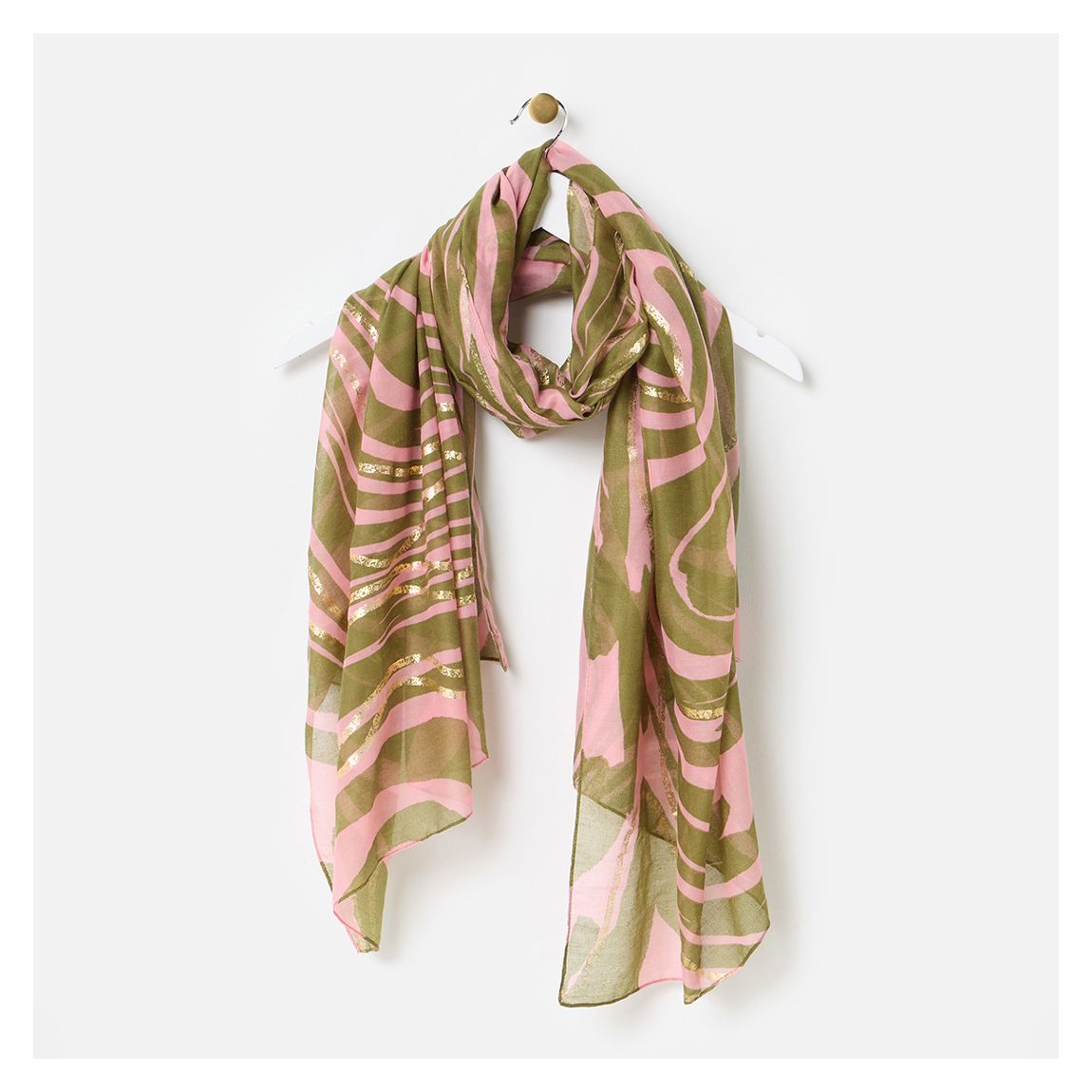 Pink & Green Swirl Foil Scarf main product photo