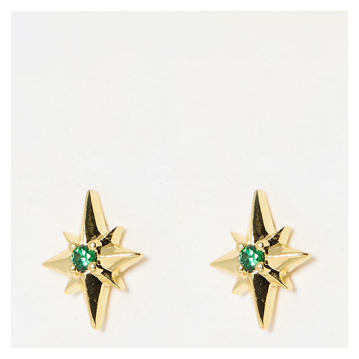 Gold Elara Inlay Star Stud Earrings main product photo