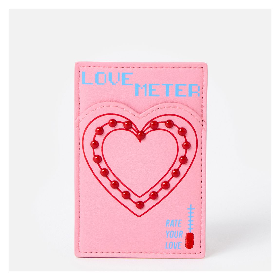 Pink & Red Love Meter Credit Card Holder main product photo