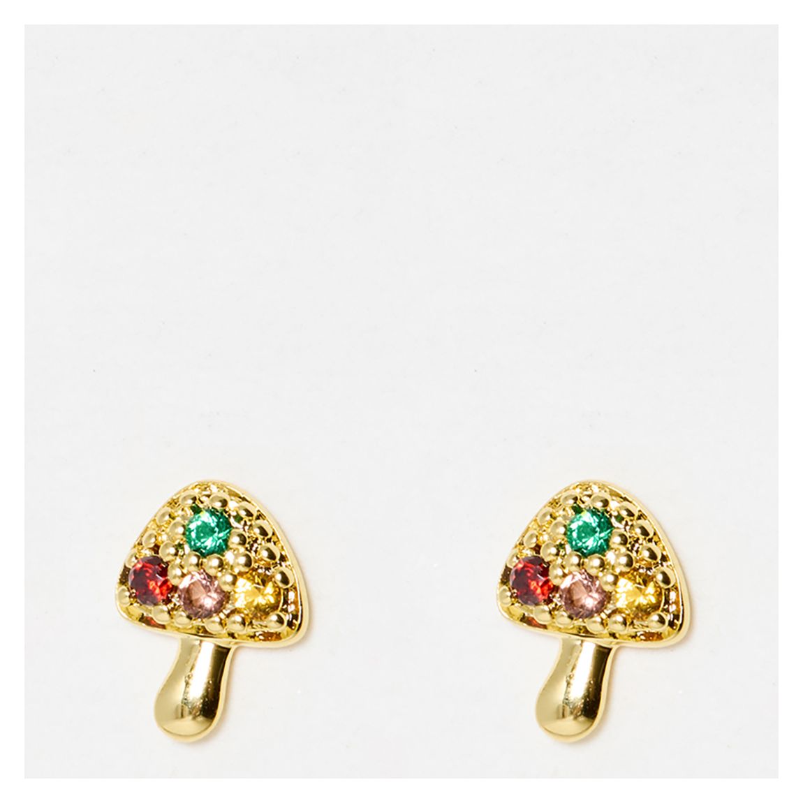 Gold Mia Mushroom Stud Earrings main product photo
