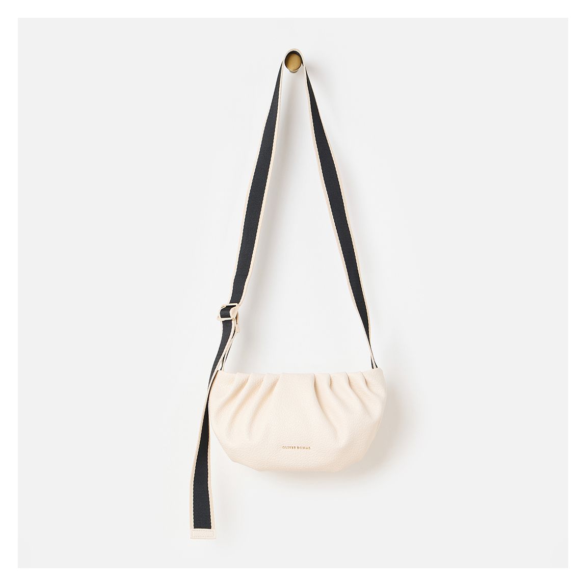 Cream Ava Gathered Belt Bag Small main product photo