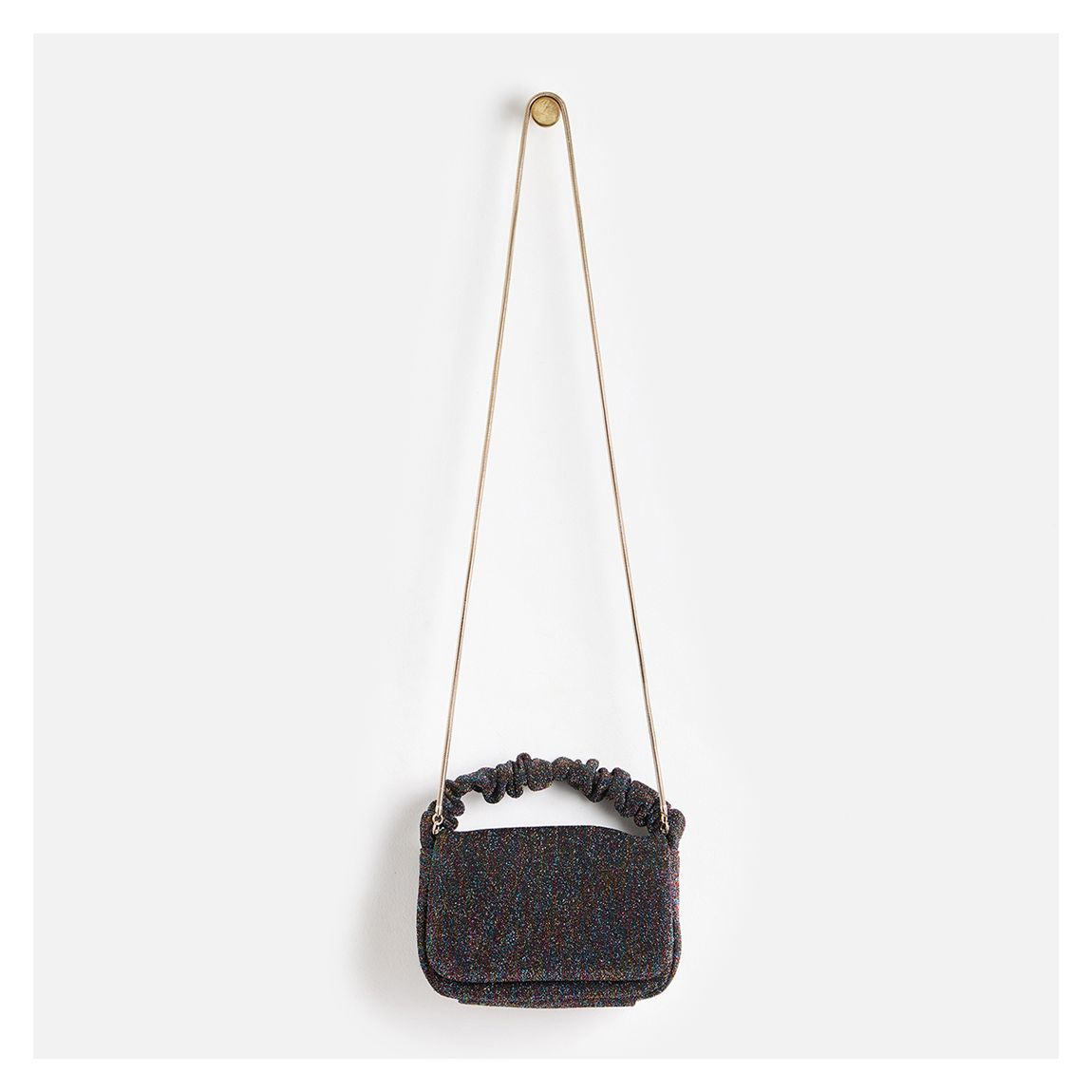 Black Viv Glitter Clutch main product photo