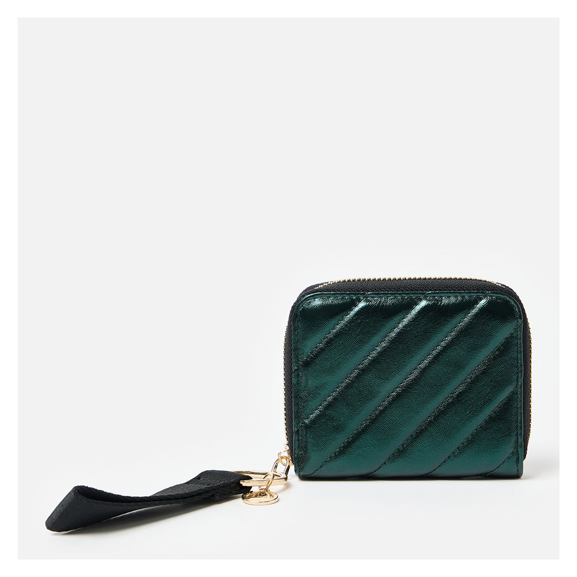 Green Noah Teal Quilted Zip Around Purse main product photo