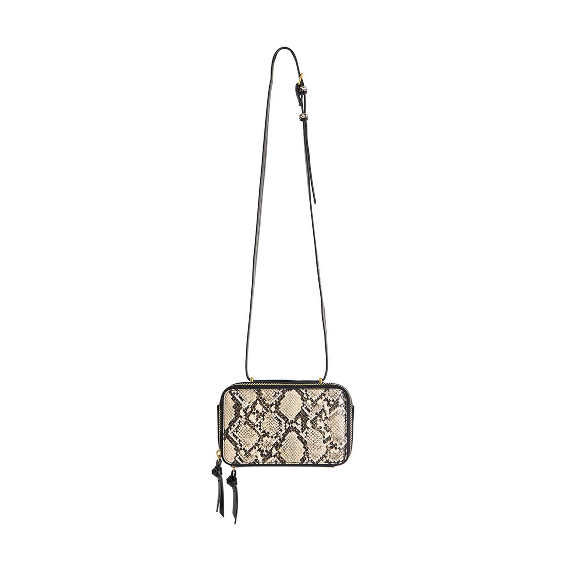 Black Erin Snake Print Crossbody Bag main product photo