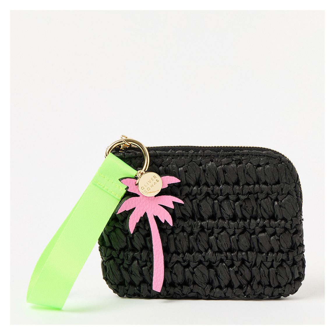 Black Rylee Palm Tree Pouch main product photo
