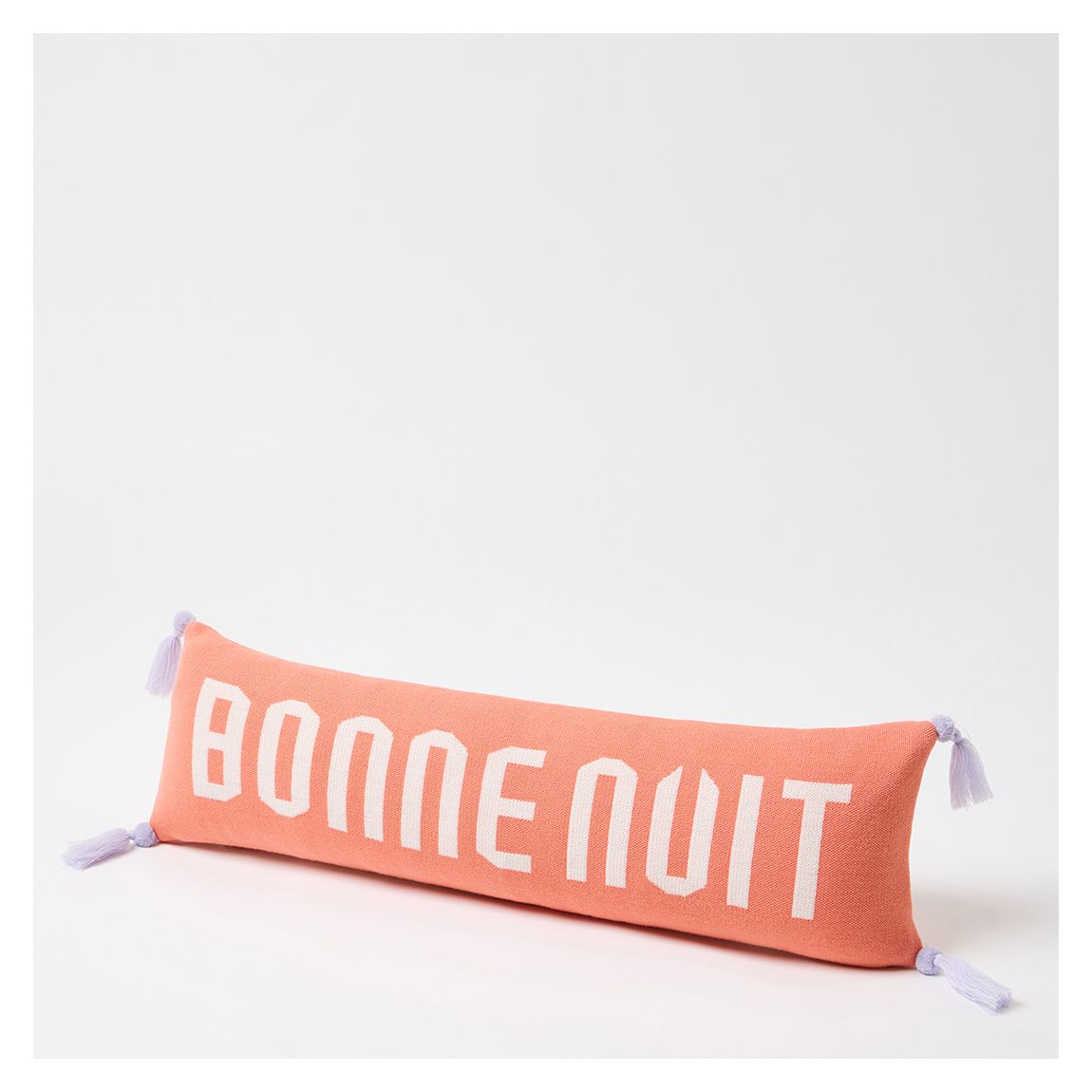 Bonne Nuit Knitted Bolster Cushion Cover main product photo