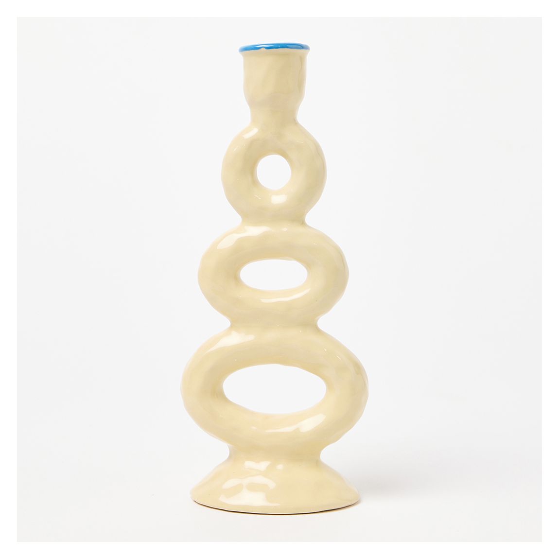 Triple Loop Ceramic Candleholder main product photo