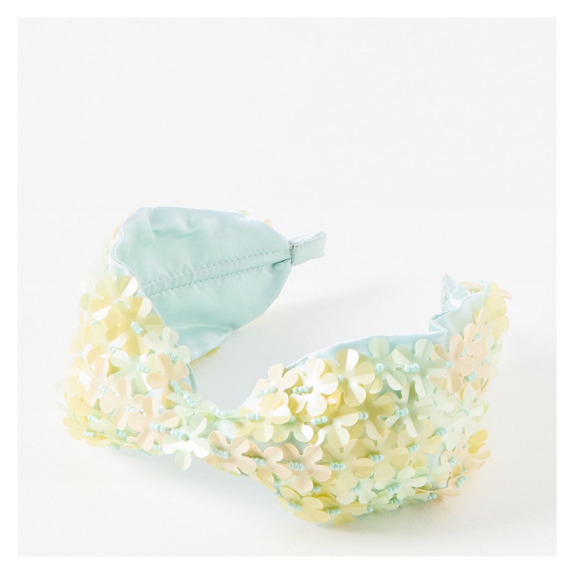 Blue Marilyn Flower Sequin & Beaded Headband main product photo