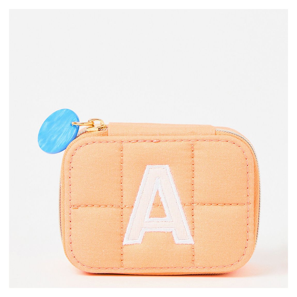 Orange Fresca Alphabet Rectangle Travel Jewellery Box main product photo