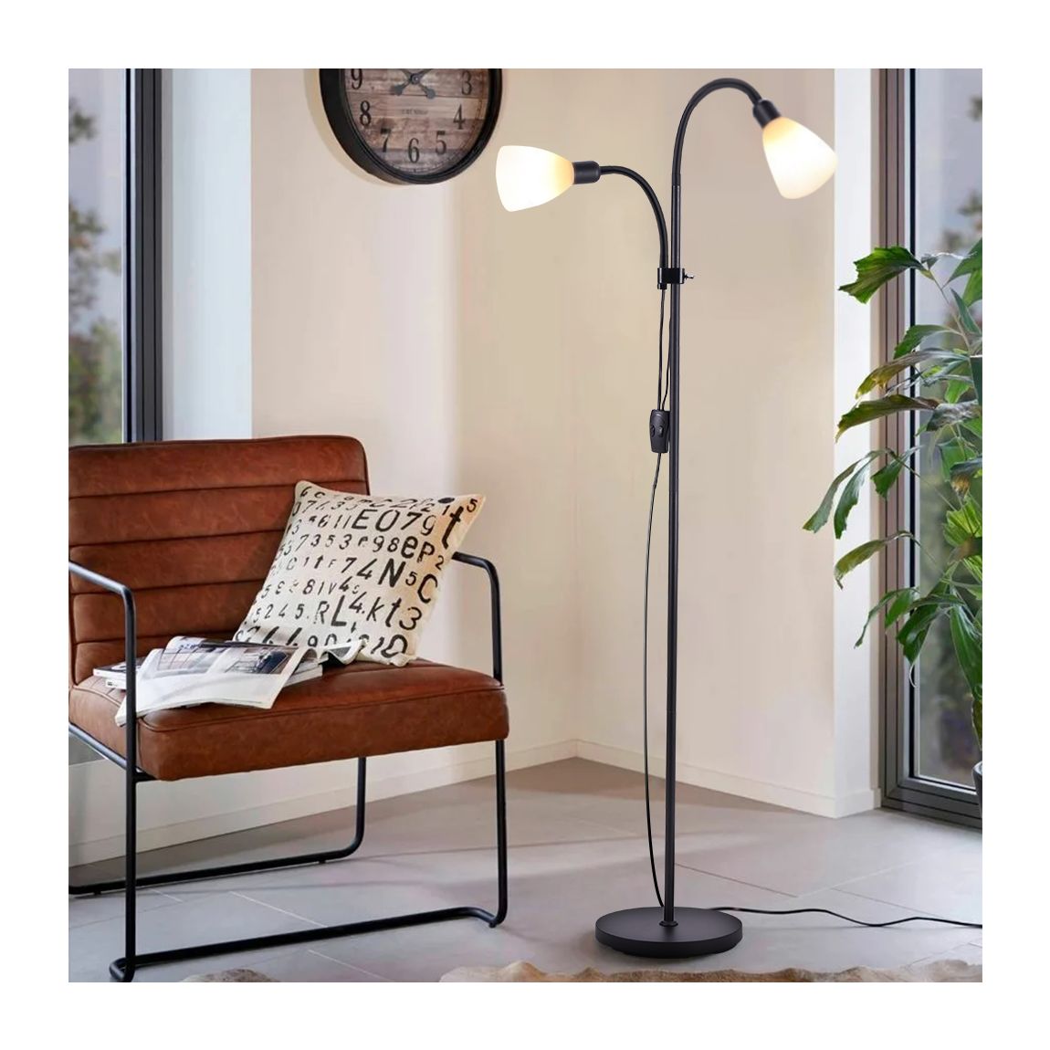 Modern 2 Head Standing Floor Lamp main product photo
