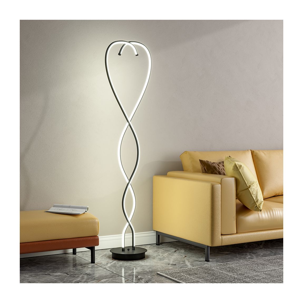 Swirling LED Floor Lamp Standing Light main product photo
